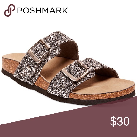 Madden Girl | Shoes | Glitter Steve Madden Girl Brando Silver Multi Birkenstock  Sandal Size 85 | Poshmark